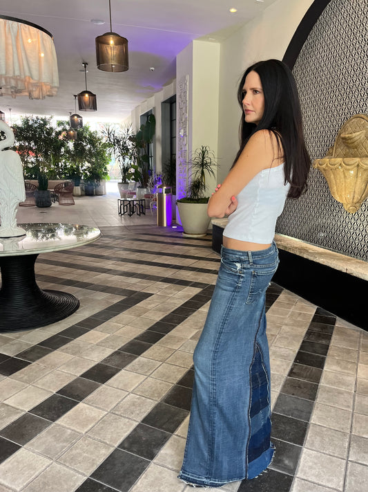 D-LFDM Long denim skirt